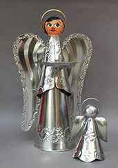 Tin Angel Candle Holder (bell not included)