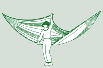 getting into a hammock 1 - stand at the mid-point