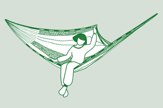 getting into a hammock 2 - sit down in the center