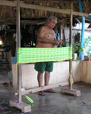 weaving a hammock