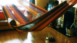 Multicoloured cotton Mexican hammock