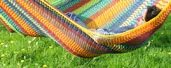 Multicoloured Chacmool handmade hammock