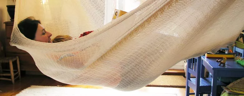 Hammock inside the house
