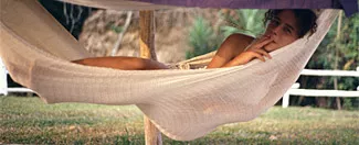 garden hammock - click here to visit the hammock page!